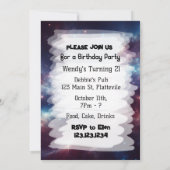 Funny Alien Themed Birthday Party Einladung (Rückseite)