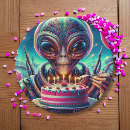 Funny Alien Themed Birthday Party Pappteller
