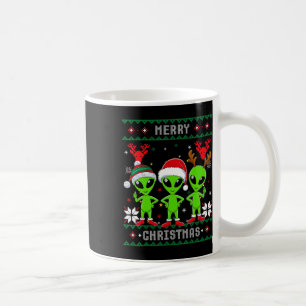 Funny Alien Trio Merry Ugly Weihnachtsmannmütze Gi Kaffeetasse