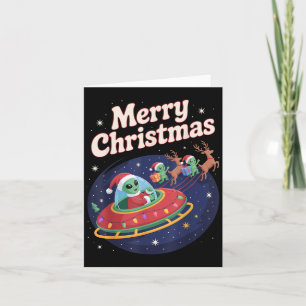 Funny Alien Trio Merry Ugly Weihnachtsmannmütze Gi Karte