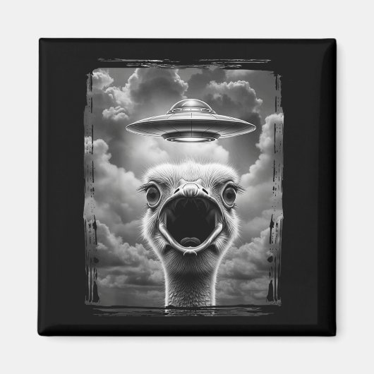 Funny Alien Turkey Ufo Selfie Thanksgiving Meme Magnet (Vorne)