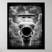 Funny Alien Turkey Ufo Selfie Thanksgiving Meme Poster (Vorne)