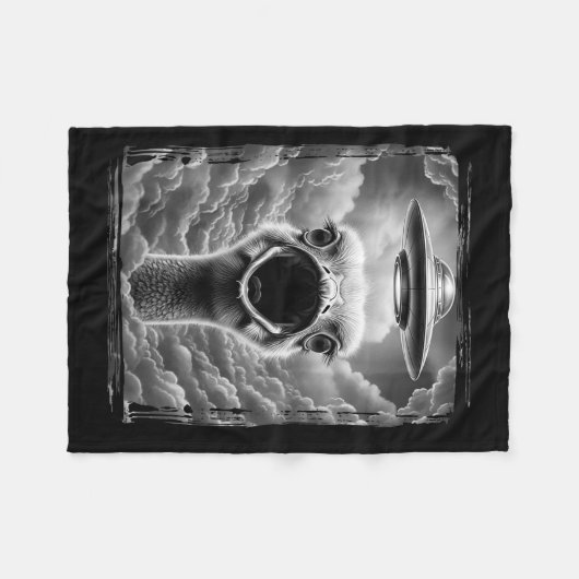 Funny Alien Turkey Ufo Selfie Thanksgiving Men Wom Fleecedecke (Vorderseite (Horizontal))