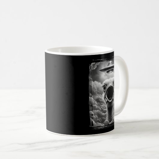 Funny Alien Turkey Ufo Selfie Thanksgiving Men Wom Kaffeetasse (VorderseiteRechts)