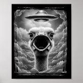 Funny Alien Turkey Ufo Selfie Thanksgiving Men Wom Poster (Vorne)