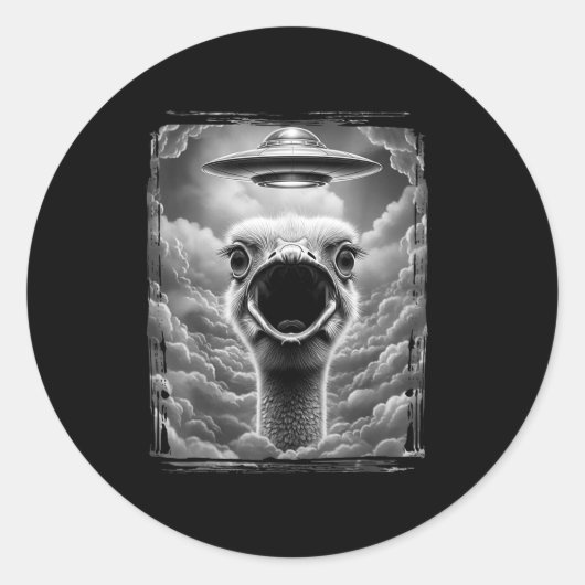 Funny Alien Turkey Ufo Selfie Thanksgiving Men Wom Runder Aufkleber (Vorderseite)