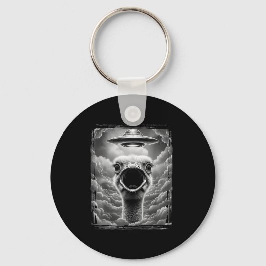 Funny Alien Turkey Ufo Selfie Thanksgiving Men Wom Schlüsselanhänger (Vorderseite)