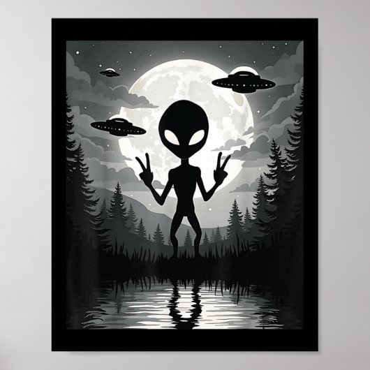 Funny Alien Uap Extraterrestrial Ufos Kosmische Be Poster (Vorne)