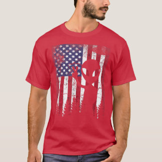 Funny Alien UFO American Flag 4. Juli Männer Fraue T-Shirt