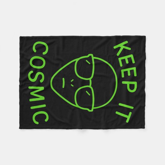 Funny Alien Ufo Area 51 - Keep It Cosmic Comfort C Fleecedecke (Vorderseite (Horizontal))