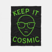 Funny Alien Ufo Area 51 - Keep It Cosmic Comfort C Fleecedecke (Vorderseite)