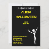 Funny Alien 🎅 🛸 UFO-Halloween-Party Einladung (Rückseite)