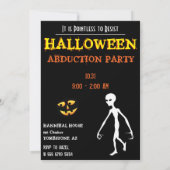 Funny Alien 🎅 🛸 UFO-Halloween-Party Einladung (Rückseite)