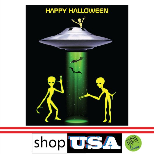 Funny Alien 🎅 🛸 UFO-Halloween-Party Wandteppich