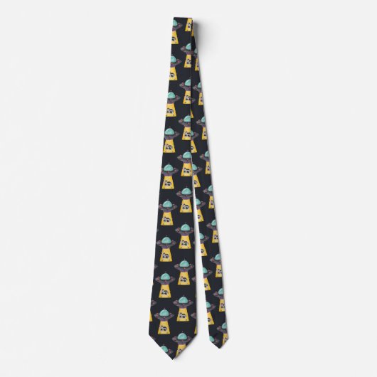 Funny Alien UFO Neck Tie Krawatte (Vorderseite)