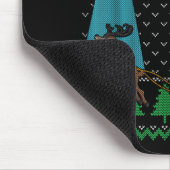 Funny Alien Ufo Santa Sleigh Ugly Christmas Sweate Mousepad (Ecke)