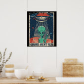 Funny Alien UFO Space Conspiracy Poster (Küche)