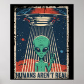 Funny Alien UFO Space Conspiracy Poster (Vorne)