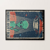 Funny Alien UFO Space Conspiracy Puzzle (Horizontal)