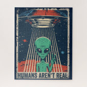 Funny Alien UFO Space Conspiracy Puzzle (Vertikal)