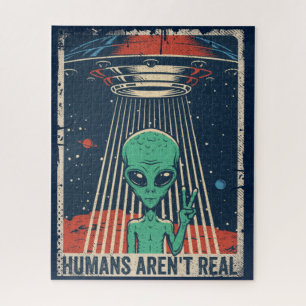 Funny Alien UFO Space Conspiracy Puzzle