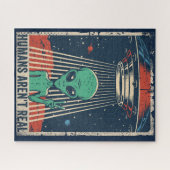 Funny Alien UFO Space Conspiracy Puzzle (Horizontal)