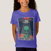 Funny Alien UFO Space Conspiracy T-Shirt (Vorderseite)