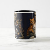 Funny Alien with Cats Renaissance Art Tasse (Zentrum)