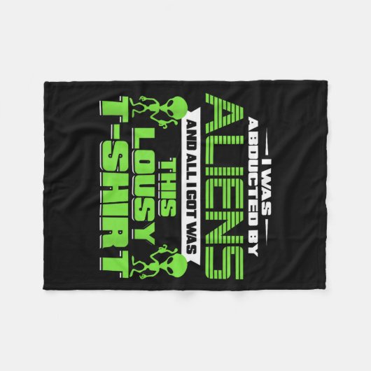Funny Aliens Abducted But All I Got Was This Shirt Fleecedecke (Vorderseite (Horizontal))