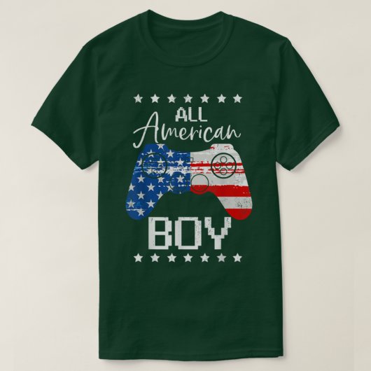 Funny All American Boys 4. JuliSon Video Game USA T-Shirt (Design vorne)
