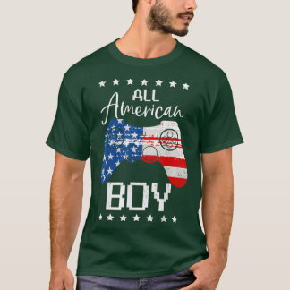 Funny All American Boys 4. JuliSon Video Game USA T-Shirt