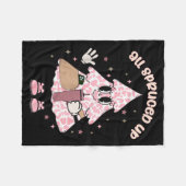 Funny All Spruced Up Christmas Tree Boujee Cute Xm Fleecedecke (Vorderseite (Horizontal))