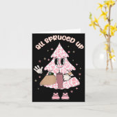 Funny All Spruced Up Christmas Tree Boujee Cute Xm Karte (Gelbe Blume)