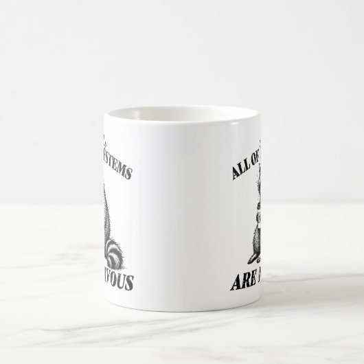 Funny alle Systeme sind Nervensäge Kaffeetasse (Mittel)