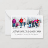 Funny Alles ist nicht ruhig Urlaub Fotokarte Mitteilungskarte (Rückseite)