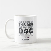 Funny alles, was ich brauche Hund Kaffeetasse (Links)