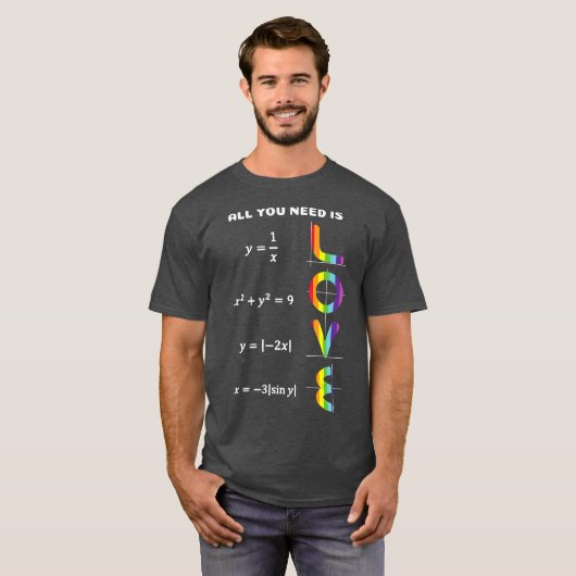 Funny Alles, was Sie brauchen, ist Liebe Pride Mat T-Shirt (Vorne ganz)