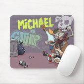 Funny Alley Katzen hinzufügen Name Skateboard Graf Mousepad (Mit Mouse)