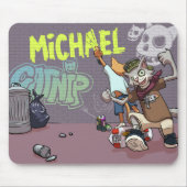 Funny Alley Katzen hinzufügen Name Skateboard Graf Mousepad (Vorne)