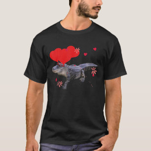 Funny Alligator Animals Valentine Heart Animals Lo T-Shirt
