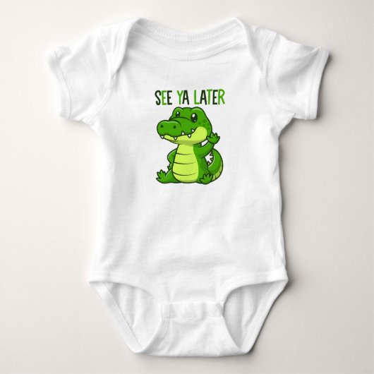 Funny Alligator Baby Strampler (Vorderseite)
