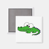 Funny Alligator Cartoon Magnet (Vorderseite/Rückseite)