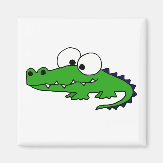 Funny Alligator Cartoon Magnet (Vorne)