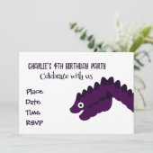 Funny Alligator Crocodile Kindergeburtstag Party Einladung (Stehend Vorderseite)