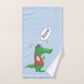 Funny Alligator Golfer Blue Handtuch (Handtuch)