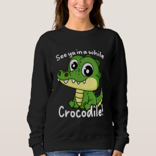 Funny Alligator Lover Crocodile Gator Cartoon Wome Sweatshirt