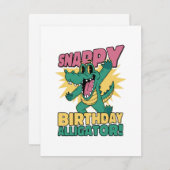 Funny Alligator Lover und Birthday Crocodile Gator Begleitkarte (Vorne/Hinten)