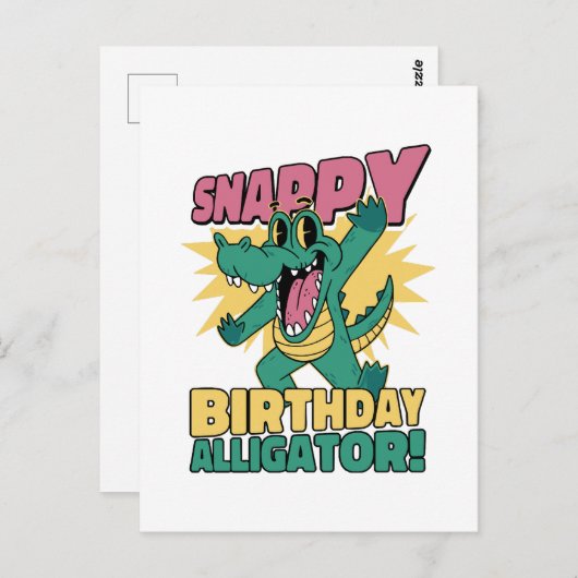 Funny Alligator Lover und Birthday Crocodile Gator Postkarte (Vorne/Hinten)
