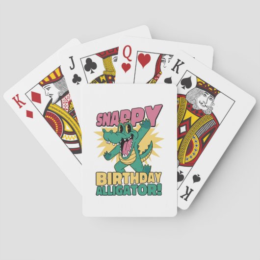 Funny Alligator Lover und Birthday Crocodile Gator Spielkarten (Rückseite)