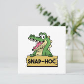 Funny Alligator Lover und Zookeeper Crocodile Einladung (Stehend Vorderseite)
